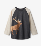 Hatley Boys Wapiti Long Sleeve Raglan T-Shirt