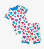 Hatley Split Hearts Short Pajama Set