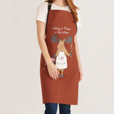 Little Blue House Making a Moose in the Kitchen Apron (Brown)