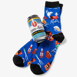 Little Blue House Licence To Grill Men's Beer Can Socks