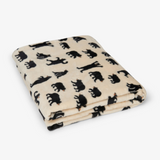 Little Blue House Black Bears Fleece Blanket