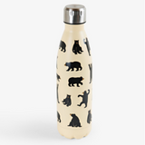 Little Blue House Bears on Natural Travel Bottle