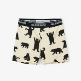 Little Blue House Black Bear on Natural Boy's Boxers