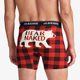 Little Blue House Buffalo Plaid Bear Naked Men's Boxer Brief