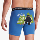 Little Blue House Does a Bear Sit in the Woods Men's Boxer Briefs