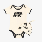 Little Blue House Black Bear Baby Bodysuit & Hat