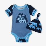 Little Blue House Baby Bear Blue Bodysuit & Hat