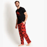 Little Blue House Moose on Red Pajama Pants