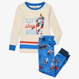 Little Blue House Cream Hockey Champs Kids Appliqué Pajama Set