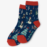 Little Blue House Rockin Holiday Kids Crew Socks