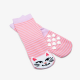 Little Blue House Cat Kids Animal Face Socks