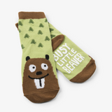 Little Blue House Busy Little Beaver Kids Animal Face Socks