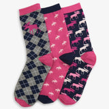 Little Blue House Cottage Moose Women's Crew Sock Set