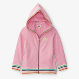 Little Blue House Pink Bear Kids Heritage Full Zip Hoodie