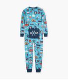 Blue Ski Holiday Baby Union Suit