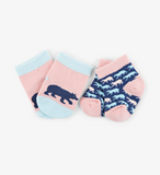 Little Blue House Cottage Bears 2pack Baby Socks