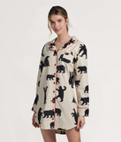 Little Blue House Black Bears Women’s Flannel Nightdress