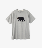 Little Blue House Black Bear on Grey Men's Tee