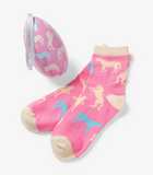 Little Blue House Horse Silhouettes Kids Socks In Eggs