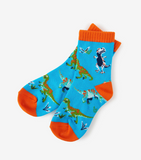 Little Blue House T-rex Kids Crew Socks