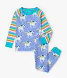 Hatley Galloping Unicorn Raglan Pajama Set