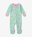 Hatley Rainbow Dinos Footed Coverall