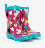 Hatley Confetti Hearts Shiny Rainboots