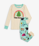 Little Blue House Tree Hugger Kids Appliqué Pajama Set