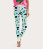 Little Blue House Teal Hiking Trail Women's Sleep Leggings