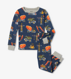 Hatley Construction Trucks Organic Cotton Raglan Pajama Set