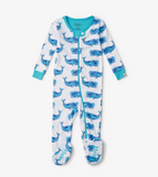 Hatley Watercolour Whale Footed Coverall