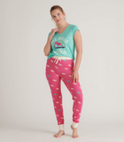 Little Blue House Raspberry Moose Women’s Sleep Leggings