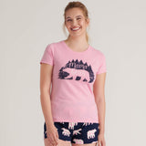 Little Blue House Woods Mama Bear Women's Pajama Tee