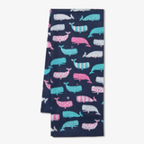 Little Blue House Nautical Whale Tea Towel