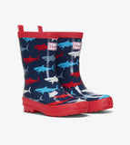 Hatley Hungry Sharks Shiny Rain Boots