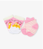 Little Blue House Pink Just Hatched 2-pack baby socks