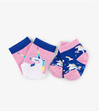 Little Blue House Rainbow Unicorns 2pack Baby Socks