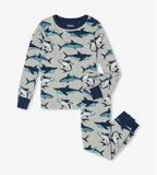 Hatley Swimming Sharks Organic Cotton Pajama Set