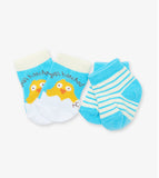 Little Blue House Just Hatched 2-pack baby socks