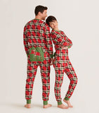 Little Blue House Holiday Moose on Plaid Adult Union Suit