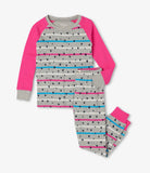 Hatley Confetti Hearts Organic Cotton Raglan Pajama Set